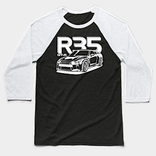 GTR R35 (White Print) Baseball T-Shirt